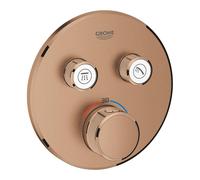 Grohe SmartControl Mitigeur thermostatique encastré - 3 boutons - rond - brushed warm sunset 29119dl0