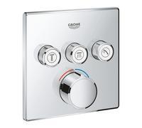 Grohe SmartControl Mitigeur thermostatique encastré - 4 boutons - carré - chrome 29149000