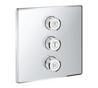 Grohe SmartControl partie extérieure de robinet d'arrêt - 3 boutons - adaptée à 3 fonctions - carrée - chrome 29127000