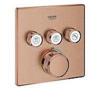 GROHE Mitigeur bain-douche encastré Grohtherm SmartControl 3 vannes 29126DL0 Warm Sunset brossé