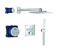 Grohe SmartControl système de douche de rinçage 34712000 chromé , avec des vannes d' arrêt 3, angulaires