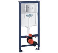 Grohe Solido - Kit d'installation murale pour WC suspendu et bouton-poussoir Arena Cosmopolitan, chrome 38981000