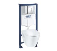 Grohe Solido - Set de bâti-support, cuvette avec l'abattant softclose, plaque de déclenchement Skate Cosmopolitan, chrome 39186000
