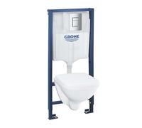 Grohe Solido - Set de bâti-support, cuvette et abattant softclose, plaque de déclenchement Even, chrome 39467000