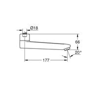 GROHE Sortie 13138 Prolongement 175 Mm Chromé