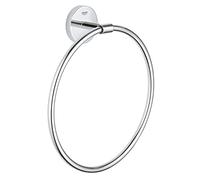GROHE Start Cosmopolitan Anneau Porte-Serviette Mural pour Salle de Bain, Fixations Cachées, Métal, A coller avec GROHE QuickGlue ou à visser, Chromé, 41167000
