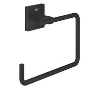 GROHE Start Cube Anneau Porte-Serviette Mural pour Salle de Bain, Fixations Cachées, Métal, A Coller avec GROHE QuickGlue ou à Visser, Noir Mat, 409752430
