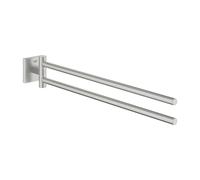 Grohe QuickFix Start Cube - Porte-serviettes double, longueur 44 cm, supersteel 40976DC0