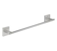 GROHE Start Cube Barre Porte-Serviettes 450mm, Fixations Cachées, Métal, A Coller avec GROHE QuickGlue ou à Visser, Supersteel, 40987DC0