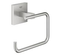 GROHE Start Cube Dérouleur de Papier Toilette Mural sans Couvercle, Fixations Cachées, Métal, Supersteel, 40978DC0