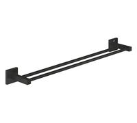 Grohe QuickFix Start Cube - Porte-serviettes double, noir mat 411042430