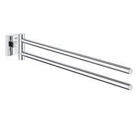 GROHE Porte‑serviettes Start Cube 40976000 – 2 bras pivotants, chromé, 44 cm, fixations cachées
