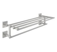 GROHE Start Cube Rack Porte-Serviettes Mural, Fixations Cachées, Vis incluses, Brillance Eclatante, Taille 60cm, Supersteel, 41099DC0