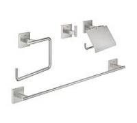 GROHE Set d'accessoires de salle de bain QuickFix Start Cube 4 en 1 supersteel 41115DC0