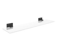 GROHE Start Cube Tablette en Verre, Etagère de Salle de Bain, Fixations Cachées, 53 cm, A Coller QuickGlue ou à Visser, Noir Mat, 411092430