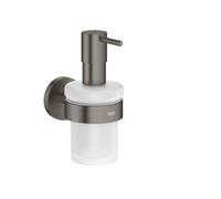GROHE Start Distributeur de Savon avec Support Mural (Verre et Métal, Capacité 160 ML, Fixation Murale Cachée) Anthracite Brossé Hard Graphite, 41195AL0