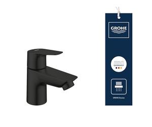 GROHE Start Edge Robinet de Lavabo de Salle de bains, Taille XS, Monofluide, Lave-mains, (Tête Céramique, Économie d’Eau), Noir Mat, 1059632431