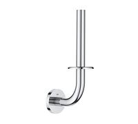 GROHE Start, porte-rouleau de réserve adhésif pour les WC, sans perçage | Porte-rouleau de réserve à coller ou à visser, fixation invisible, vis et chevilles incluses, sans colle (chrome, 41186000)