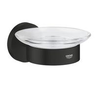 GROHE Start Porte Savon avec Support pour Salle de Bain, Fixations Cachées, A coller avec GROHE QuickGlue ou à visser, Noir Mat, 411932430