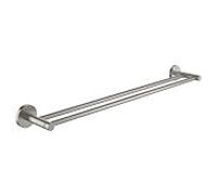 GROHE Porte-serviettes double QuickFix Start 41203DC0 Supersteel 654 mm, fixations cachées