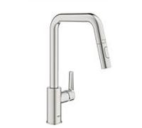 Grohe Start robinet de cuisine 30631DC0 supersteel, bec haut, double jet de rinçage