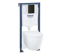 Grohe Start Round - Set bâti-support, cuvette Start Round, abattant softclose et plaque de déclenchement Even, noir mat 103847SH00