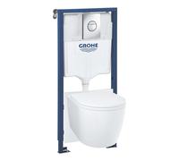Grohe Start Round - Set de bâti-support, cuvette Start Round, abattant Softclose et plaque de déclenchement Sail, chrome 103846SH00