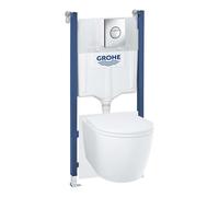 Grohe Start Round - Set de bâti-support, cuvette Start Round, abattant Softclose et plaque de déclenchement Sail, chrome 103843SH00