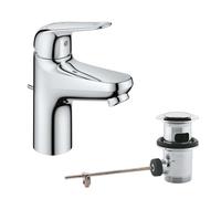 Grohe Swift - Mitigeur de lavabo, avec bonde, démarrage à froid, chrome 24322001