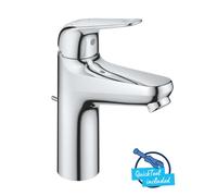 Grohe Swift - Mitigeur de lavabo avec bonde, ouverture sur froid, chrome 24328001