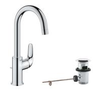Grohe Swift - Mitigeur de lavabo avec bonde, ouverture sur froid, chrome 24330001
