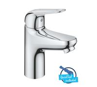 GROHE Mitigeur de lavabo sur pied Swift 24323001 StarLight Chrome – Push‑Open, ouverture sur froid