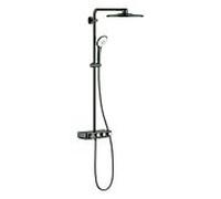 Grohe système de douche 26507AL0 graphite dur brossé, avec thermostat AP, bras de douche pivotant de 45 cm