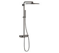 Grohe système de douche 26508A00 graphite dur, avec thermostat AP, bras de douche pivotante