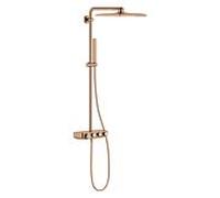 Grohe système de douche 26508DL0 warm sunset brossé, avec thermostat AP, bras de douche pivotant 45cm