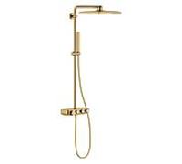 Grohe système de douche 26508GN0 cool sunrise brossé, avec thermostat AP, bras de douche pivotant de 45 cm