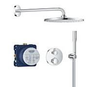 Grohe Système de douche thermostatique Precision 34880000 à encastrer avec Vitalio Rain Mono 310, chromé