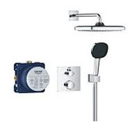Grohe Système de douche thermostatique Precision 34882000 encastré avec Vitalio Comfort 250, chromé
