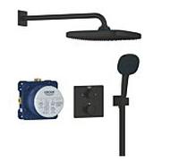 Grohe Vitalio Comfort ensemble de douche encastré avec thermostat oui noir 348822430