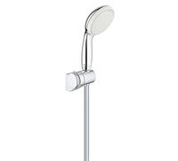 GROHE Tempesta Classic, set support mural 2 types de jet | Ensemble de douche avec support mural, raccord universel, montage facile, finition de qualité (chrome, 2760110E)