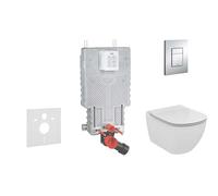 Grohe Uniset - Bâti-support pour WC suspendu + cuvette et abattant Ideal Standard Tesi 38643SET-KF