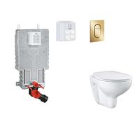 Grohe Uniset - Set bâti-support, cuvette, abattant SoftClose, plaque de déclenchement Arena Cosmopolitan S, Cool Sunrise SANI15BB4105