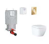 Grohe Uniset - Set bâti-support, cuvette, abattant SoftClose, plaque de déclenchement Arena Cosmopolitan S, Triple Vortex, Cool Sunrise SANI15BB4110