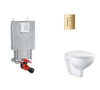 Grohe Uniset - Set bâti-support, cuvette, abattant SoftClose, plaque de déclenchement Skate Cosmopolitan, Cool Sunrise SANI15BB4102