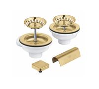 Grohe Universal Set de vidage avec commande excentrée, pour 2 cuves, 40999GN0,