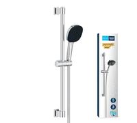 Grohe - Vitalio Comfort 110 Ensemble de douche, 3 jets (Pluie/Stimulant/Massage), Barre 60cm, Flexible 1.75m), A coller avec Grohe - QuickGlue ou à visser, Chromé, 26096001