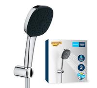 GROHE Vitalio Comfort 110, Ensemble de douche avec Douchette 3 jets, Flexible de douche 1,75m, Support de douche mural, Economie d'Eau, A coller avec GROHE QuickGlue ou à visser, Chromé, 26176001