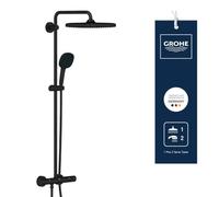Grohe Vitalio Start System 250 Cube Flex système de douche 266797431 carré, avec inverseur pour montage mural, noir mat