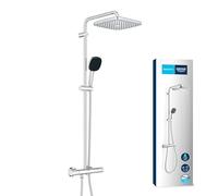 GROHE Ensemble de douche mural Vitalio Comfort 250 - Tête 25x25 cm, 2 jets - Chrome 26696001