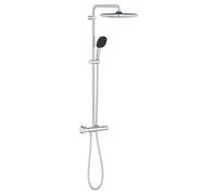 Grohe Vitalio Comfort 250 ensemble de douche pluie apparent - thermostatique - douche de tête 25 x 25 cm - barre de douche 62 cm - chrome 26696001